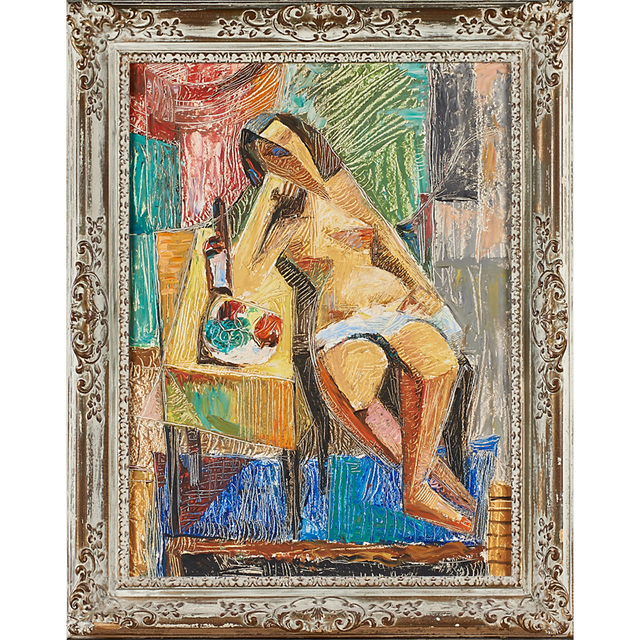 Frederic Weinberg, ‘Untitled Painting (Reclining Nude With Fruit Bowl) (Framed), Philadelphia, PA’, Rago/Wright