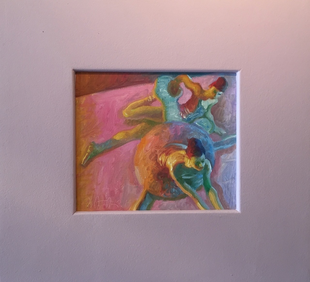 John Asaro, ‘Yellow Blue Light’, 2017, Painting, Oil on Wood, Ethos Contemporary Art