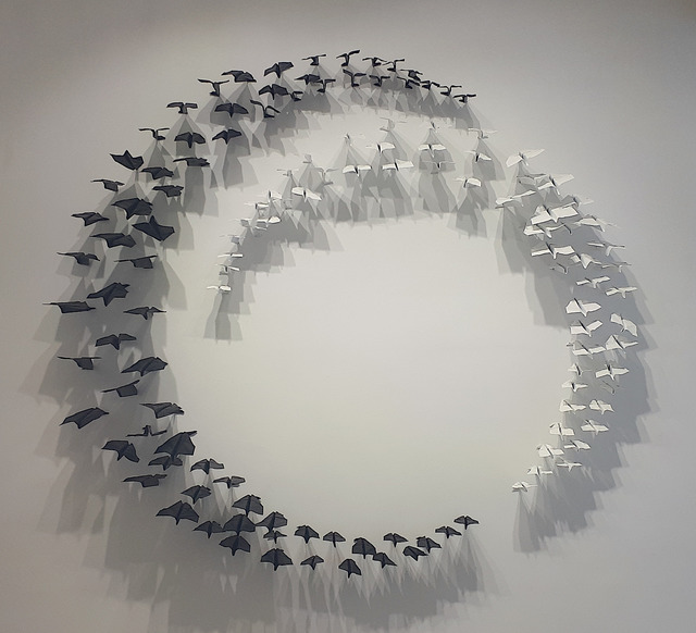 Daniele Sigalot, ‘127 Paper Planes Simultaneously Hitting the Wall’, 2018, Anna Laudel