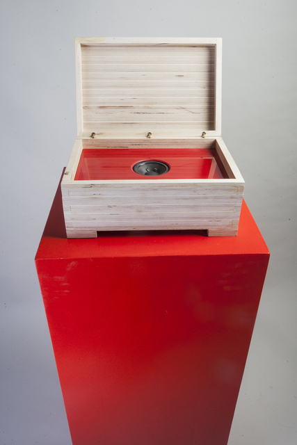 Coke Wisdom O'Neal, ‘Speakerbox 1 (You Probably Think this Song is about You)’, 2016, Mixed Media, Wood, Plexiglass, Speaker, Mp3 player, Kristin Sancken