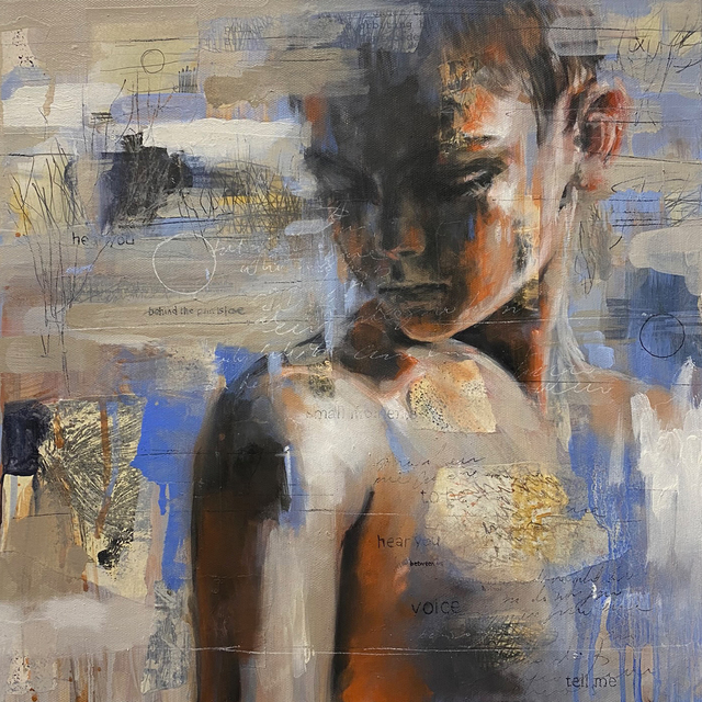 Toni Cogdell, ‘Alignment’, 2020, Painting, Acrylic, watercolour, collage and oil on canvas, AURUM GALLERY