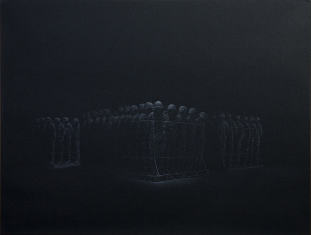 Jorge Lopez Pardo, ‘Soldiers from the Human Capital series’, 2015, Drawing, Collage or other Work on Paper, Graphie on paper, Pan American Art Projects