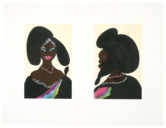 Chris Ofili, ‘Afro Harlem Muses’, Rhodes