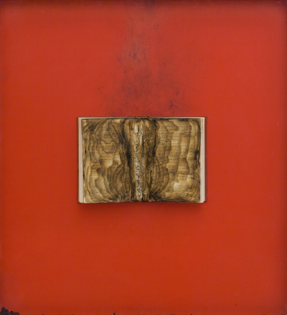 Bernard Aubertin, ‘Livre brulé’, 1974, Painting, Burnt book on board, ABC-ARTE