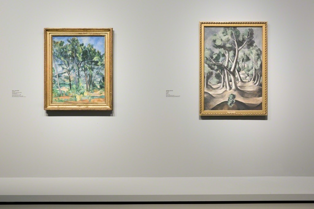 View of Room 5 "Landscapes/Constructions. Paul Cézanne, The Fauves and The Cubists"
From left to right : Cézanne, Derain (more info on document attached)
© ADAGP, Paris 2016 pour l’oeuvre
d'André Derain. Photo Fondation Louis Vuitton / Martin
Argyroglo
View of Room 5 "Landscapes/Constructions. Paul Cézanne, The Fauves and The Cubists"
From left to right : Cézanne, Derain (more info on document attached)
© ADAGP, Paris 2016 pour l’oeuvre
d'André Derain. Photo Fondation Louis Vuitton / Martin
Argyroglo