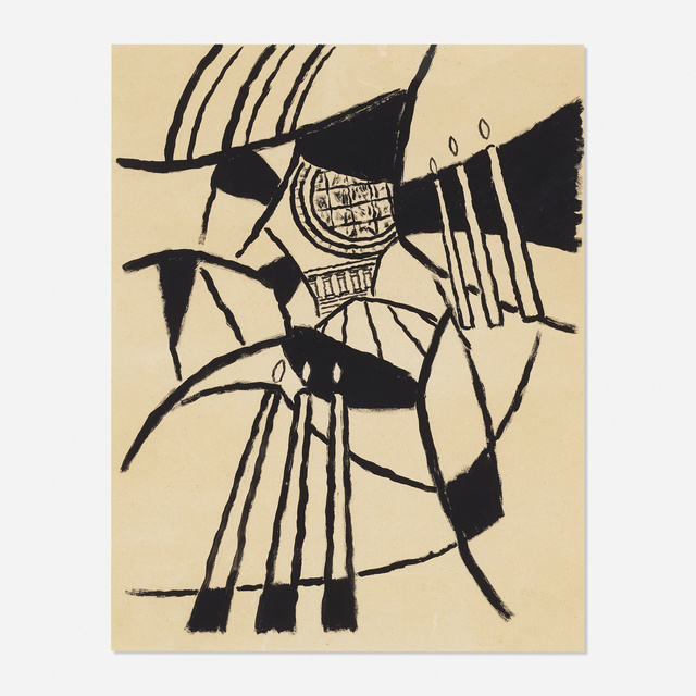 George L. K. Morris, ‘Santo Spirito (study)’, 1963, Drawing, Collage or other Work on Paper, Brush and ink on paper, Rago/Wright