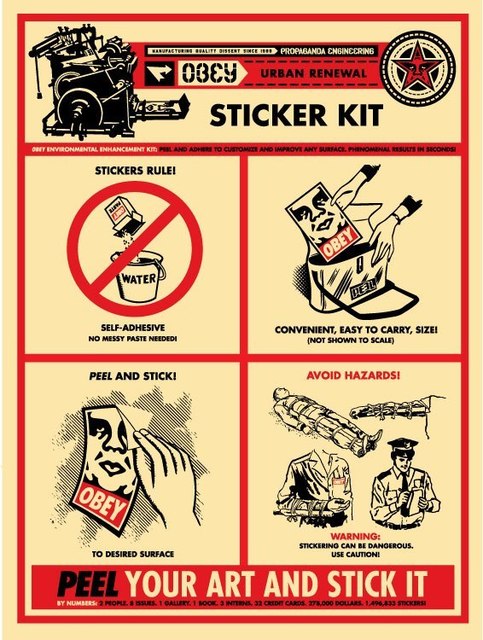 Shepard Fairey (OBEY), ‘STICKER KIT PRINT’, 2009, Rudolf Budja Gallery
