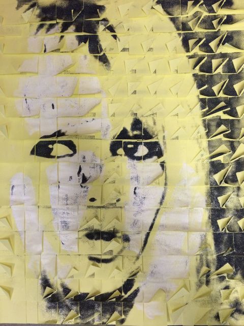 Ardan Özmenoğlu, ‘Brigitte Bardot’, 2017, Print, Mixed media on post-it notes, Anna Laudel