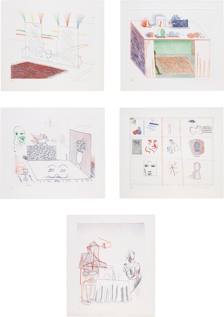 David Hockney, ‘The Blue Guitar: five plates’, 1976-77, Phillips