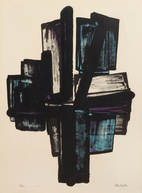 Pierre Soulages, ‘Lithographie n° 4’, 1957, Print, Lithograph, Hindman