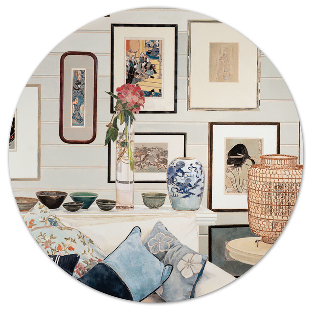 Cressida Campbell, ‘Interior with Chinese Lantern’, 2018, Painting, Watercolour on incised plywood, Sophie Gannon Gallery
