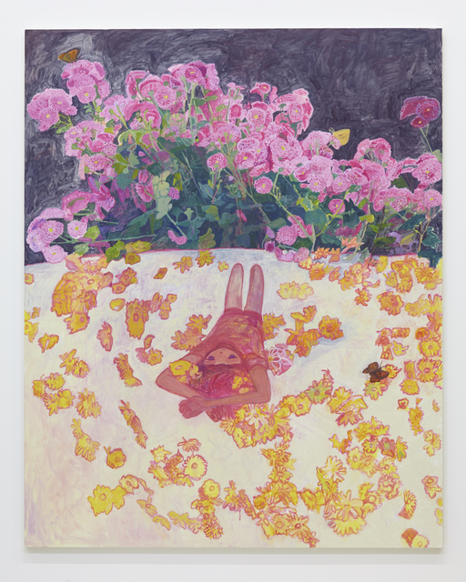 Makiko Kudo, ‘Floral patterned futon’, 2015, Painting, Oil on canvas, Tomio Koyama Gallery