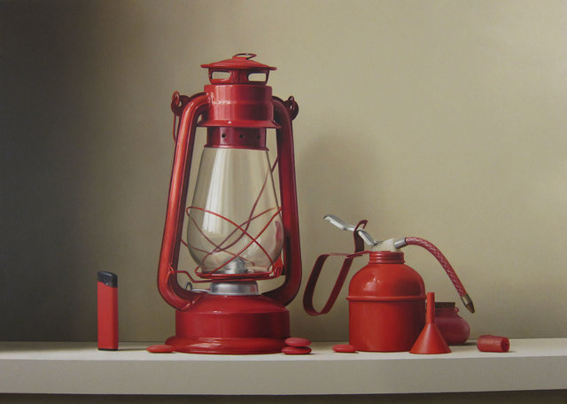 Rafael de la Rica, ‘Reds’, ca. 2019, Painting, Oil on wood, Galeria Jordi Barnadas