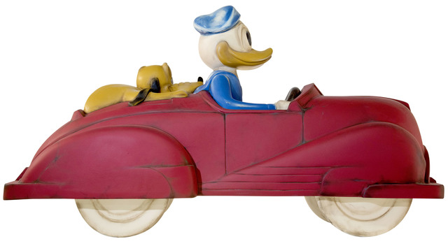 Mr. Brainwash, ‘Driving Duck’, 2021, Sculpture, Hand Painted Fiberglass Sculpture in Plexiglass Box, Contessa Gallery