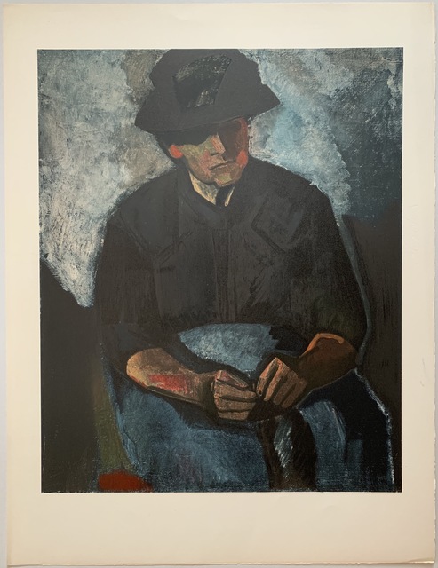 Charles Dufresne, ‘Femme au Tablier Bleu’, 1930 / Printed 1971, Print, Lithographic poster on Arches vellum, Puccio Fine Art