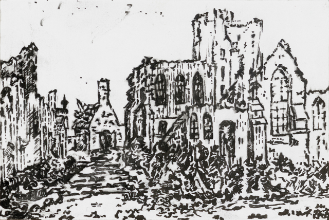 Yang Jiechang 杨诘苍, ‘After the Battle 1914-2014 No. 2 战后 1914-2014 2号’, 2014, Drawing, Collage or other Work on Paper, Pen on paper 钢笔,纸本, Ink Studio