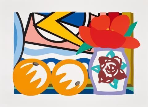 Tom Wesselman - Still Life with Lichtenstein and Two Oranges