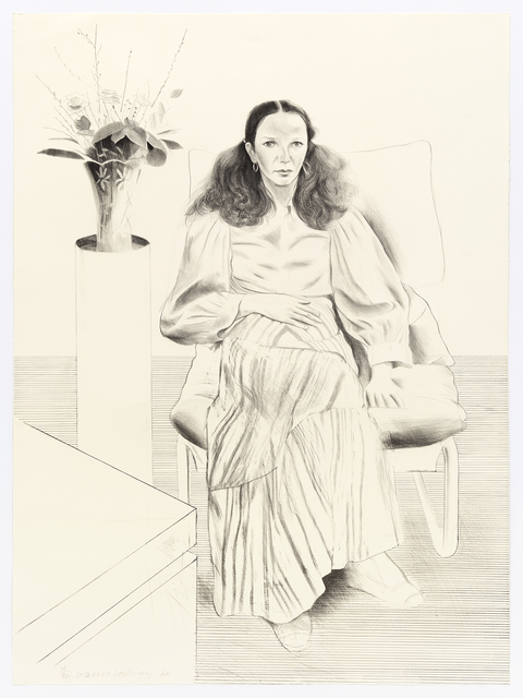 David Hockney, ‘Brooke Hopper’, 1976, Print, Lithograph, Mary Ryan Gallery, Inc