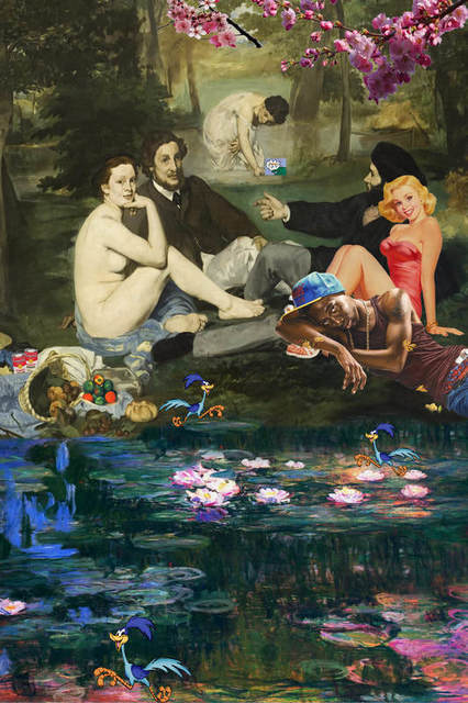 Susan J. Barron, ‘Luncheon on the Grass’, 2019, Mixed Media, Digital Collage and Acrylic Paint on Canvas, HG Contemporary
