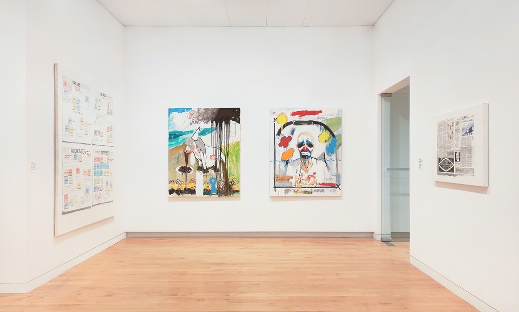 William Powhida: After the Contemporary, installation view, 2017. The Aldrich Contemporary Art Museum, Ridgefield, CT. Photo: Tom Powel Imaging. William Powhida: After the Contemporary, installation view, 2017. The Aldrich Contemporary Art Museum, Ridgefield, CT. Photo: Tom Powel Imaging.