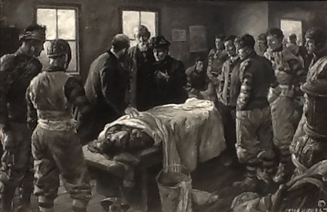 Anton Otto Fischer, ‘The Injured Football Player, Cosmopolitan Magazine Story’, 1910, Painting, Oil on Canvas, The Illustrated Gallery