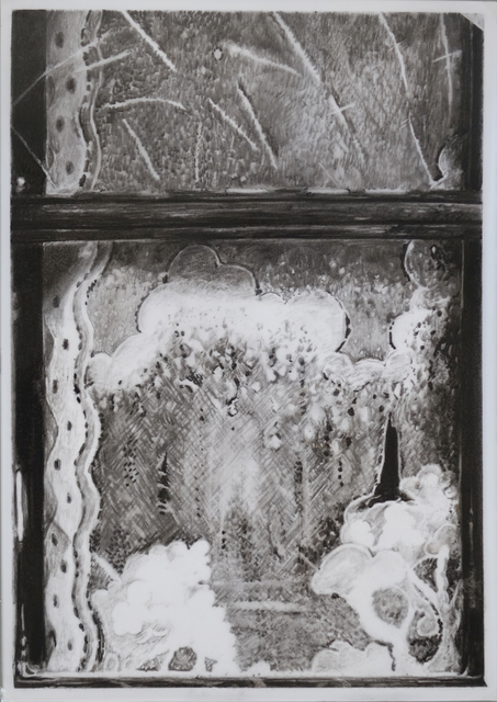 Mireille Blanc, ‘Grand rideau (2)’, 2018, Drawing, Collage or other Work on Paper, Charcoal on tracing paper, Purdy Hicks Gallery
