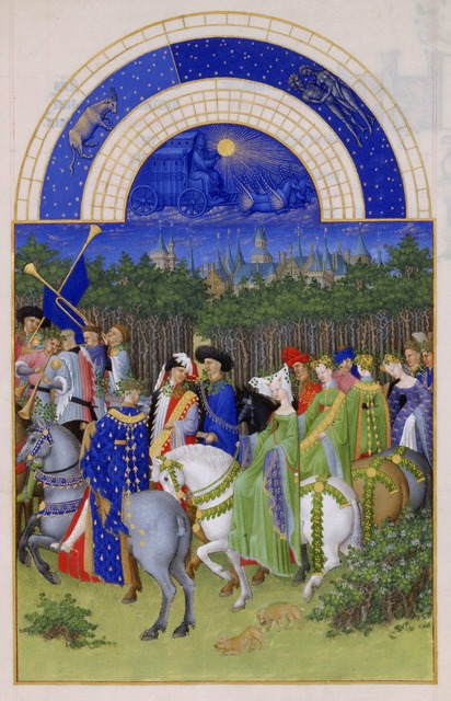 Limbourg Brothers, ‘May, miniature from the Très Riches Heures’, ca. 1411-1416, Art History 101