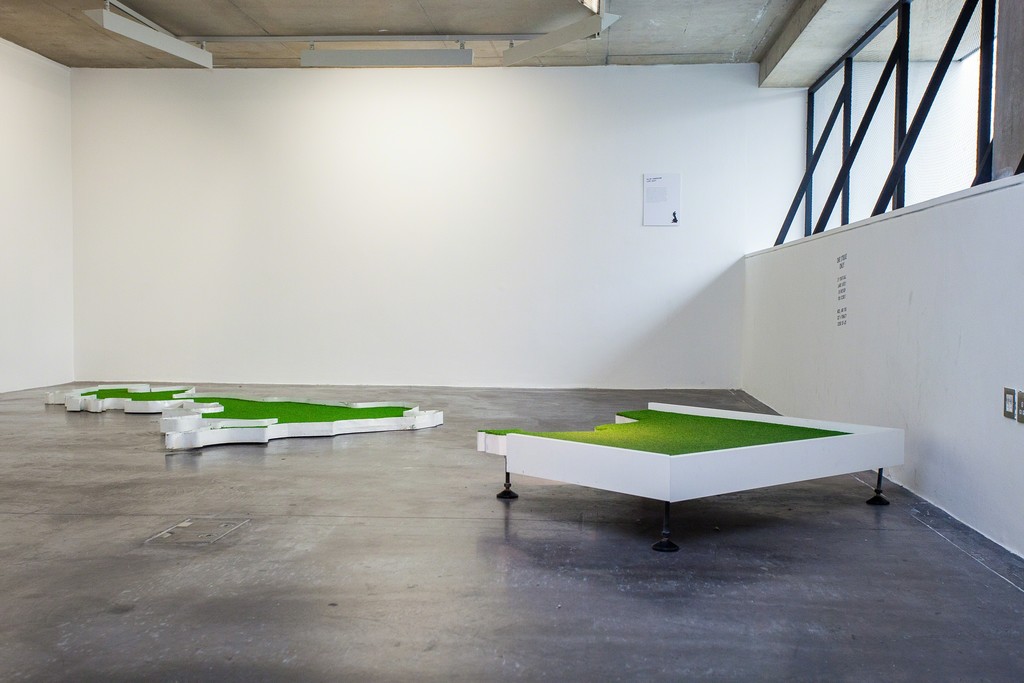Installation view of "Doug Fishbone's Leisure Land Golf" at New Art Exchange, Nottingham (2016) Photo by Bartosz Kali Installation view of "Doug Fishbone's Leisure Land Golf" at New Art Exchange, Nottingham (2016) Photo by Bartosz Kali
