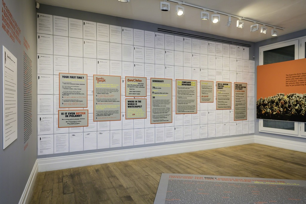 Whitechapel Gallery Guerrilla Girls Commission: Is it even worse in Europe? (2016) Photo: Steven White Whitechapel Gallery Guerrilla Girls Commission: Is it even worse in Europe? (2016) Photo: Steven White