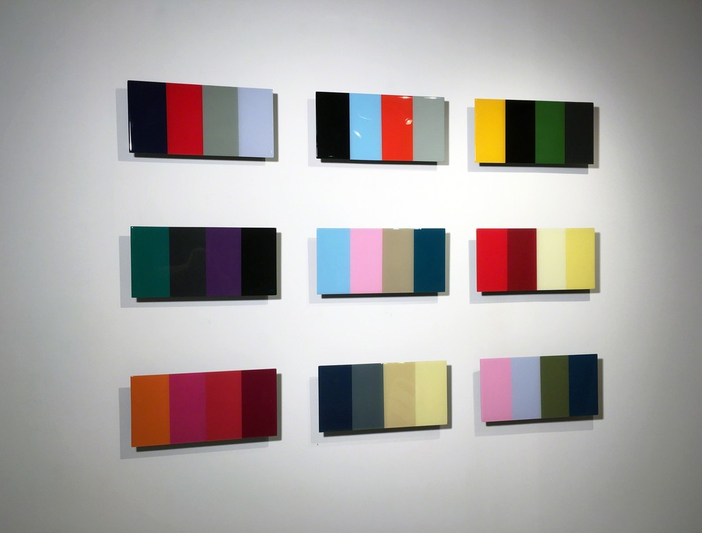 David E. Peterson - (9) Quadrophonics - Acrylic, maple and uv resin - 36x55 inches, set of 9 David E. Peterson - (9) Quadrophonics - Acrylic, maple and uv resin - 36x55 inches, set of 9
