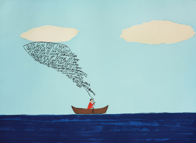 Chris Johanson, ‘I Am Glad That I Went To Center’, 2002, Print, Etching, Paulson Fontaine Press