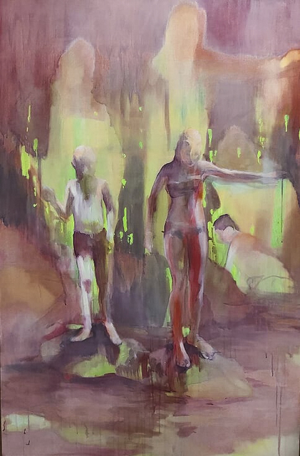 Oda Tungodden, ‘Liberty and the Little Leaders’, 2019, Painting, Oil and acrylic on canvas, 99 Loop Gallery