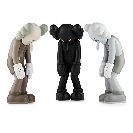 KAWS, ‘(i) Small Lie (Brown); (ii) Small Lie (Black); (iii) Small Lie (Grey)’, 2017, Mixed Media, Vinyl cast resin and paint, artrepublic