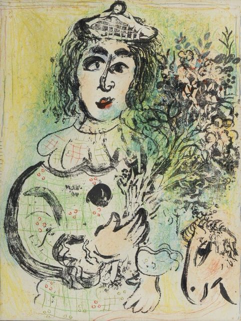 Marc Chagall, ‘Le Clown Fleuri’, 1963, Print, Lithograph, Fine Art Acquisitions Dali