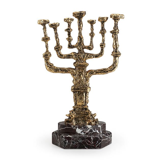 Salvador Dalí, ‘Peace Menorah’, ca. 1980, Sculpture, Polished bronze on marble base, Rago/Wright