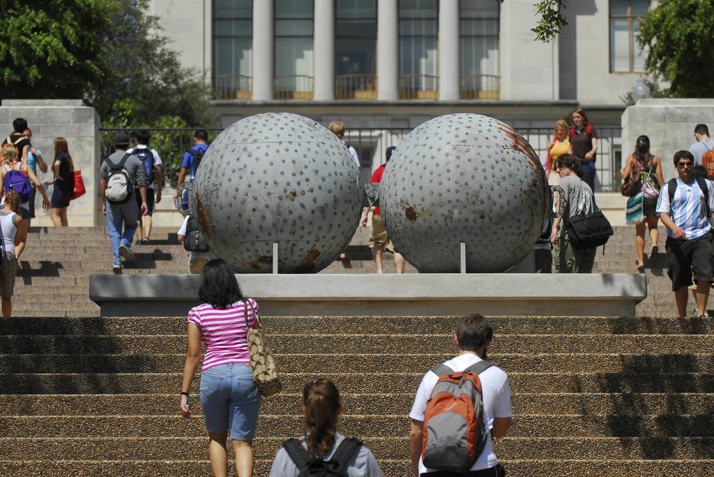 Donald Lipski, The West, 1987. Photo by Marsha Miller. Courtesy of Landmarks, the public art program of The University of Texas at Austin. Donald Lipski, The West, 1987. Photo by Marsha Miller. Courtesy of Landmarks, the public art program of The University of Texas at Austin.
