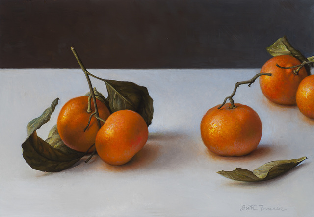 Scott Fraser, ‘Five Tangerines’, 2019, Painting, Oil on board, Jenkins Johnson Gallery