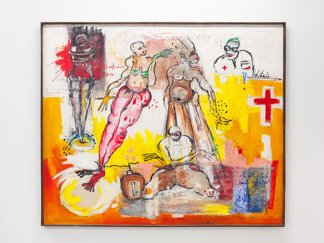 Dominique Zinkpè, ‘Untitled’, 2014, Painting, Oil and collage on canvas, In Situ - Fabienne Leclerc