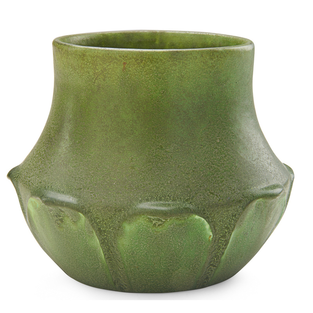 Marie Seaman, ‘Short Vase With Leaves, Boston, MA’, ca. 1905, Rago/Wright