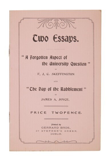 James Joyce - Joyce, James | Joyce's first appearance in book format