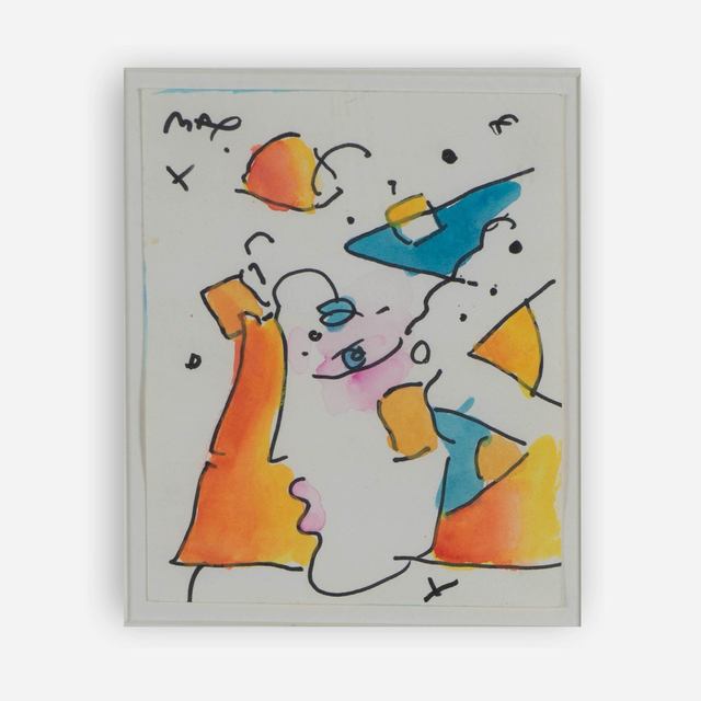Peter Max, ‘Untitled (Profile in colors)’, Capsule Gallery Auction