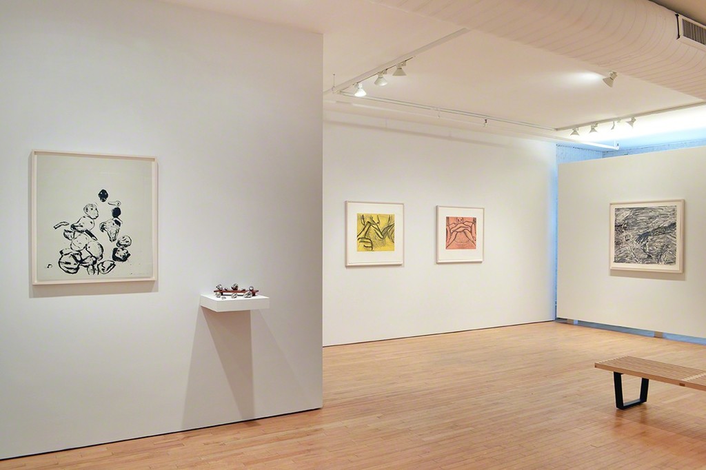 Susan Rothenberg, Group, 2003; 17 Heads, 2003; Bruce Nauman, Soft Ground Etching - Yellow, 2007; Soft Ground Etching - Coral, 2007; Susan Rothenberg, Slip, 2003 Susan Rothenberg, Group, 2003; 17 Heads, 2003; Bruce Nauman, Soft Ground Etching - Yellow, 2007; Soft Ground Etching - Coral, 2007; Susan Rothenberg, Slip, 2003
