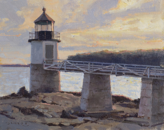 Donald W. Demers, ‘Fading Light, Marshall Point Light, Port Clyde, Maine’, 21st Century, Painting, Oil on mounted linen, Vose Galleries