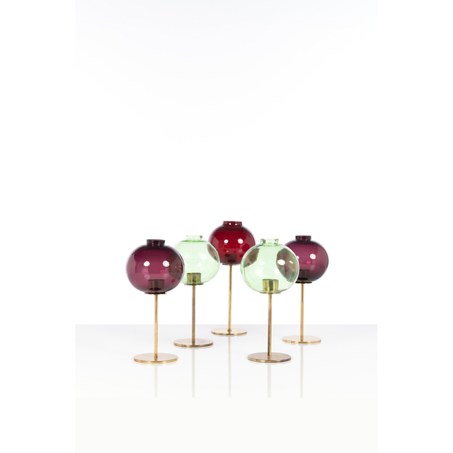 Hans-Agne Jakobsson, ‘Model 135 Set of five lanterns’, 1950, Design/Decorative Art, Laiton et verre, PIASA