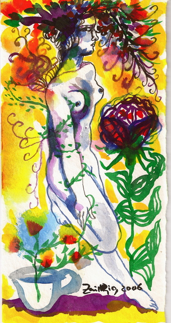 Zaida del Río, ‘Sin titulo B’, 2006, Painting, Watercolor, gouache, pastel, charcoal, and graphite on paper., MLA Gallery