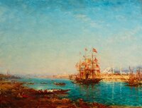 Frigate on the Bosphorus at Constantinople