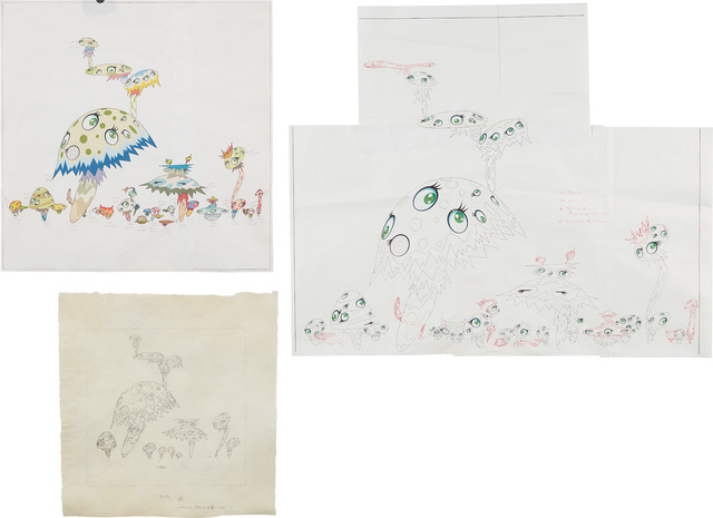 Takashi Murakami, ‘Three Works: (i - iii) Champagne Super Nova’, 2000, Phillips