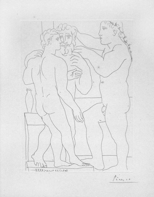 Pablo Picasso, ‘Deux Hommes Sculptes - Three Nude Men Standing’, 1933, Puccio Fine Art