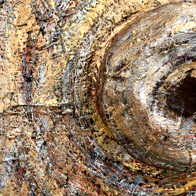 Innocent Nkurunziza, ‘Body Mind Soul’, 2019, Mixed Media, Mixed media on tree bark mounted on canvas, Inema Arts Center