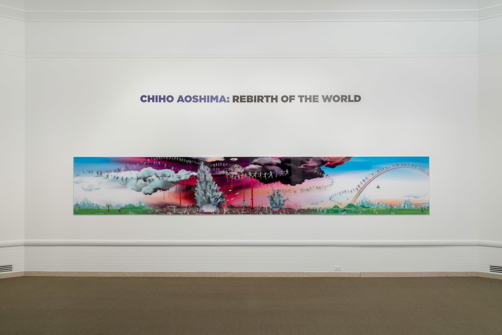 Installation view of Chiho Aoshima: Rebirth of the World, 2015. Photo Joshua White, courtesy of Seattle Art Museum. Installation view of Chiho Aoshima: Rebirth of the World, 2015. Photo Joshua White, courtesy of Seattle Art Museum.